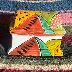 Mexican Trinket Treasure/Ring Box, with Domed Lid